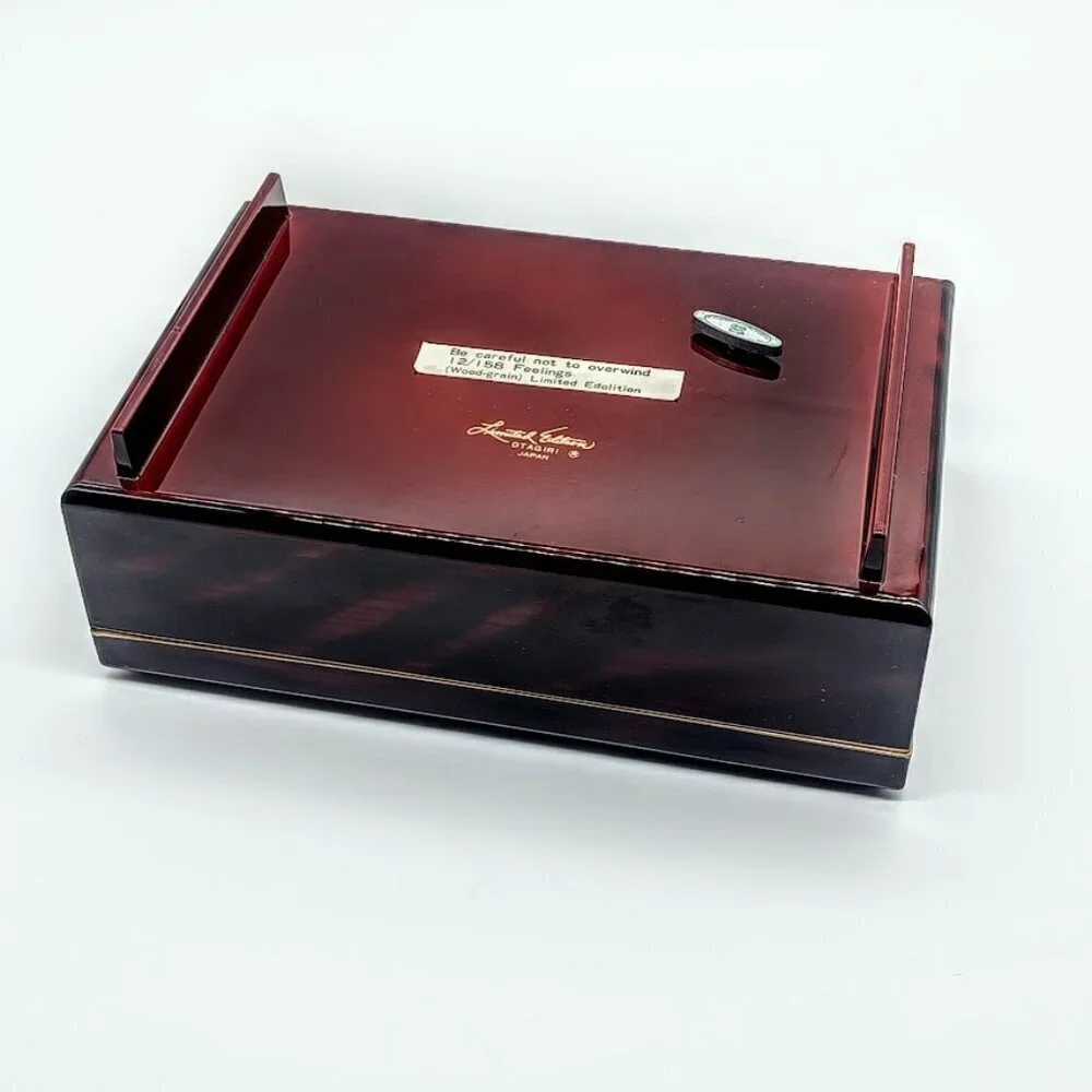 Vintage Otagiri Japan Tortoise Shell Lacquer Jewelry Music Box